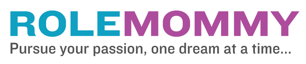 A purple and gray logo for the company omom.