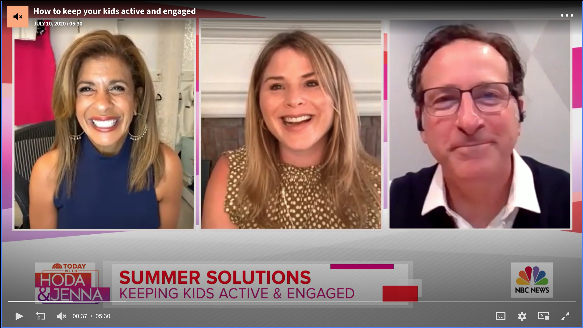 Damon Korb, MD, FAAP on Today Show: how to keep your kids active and engaged;  